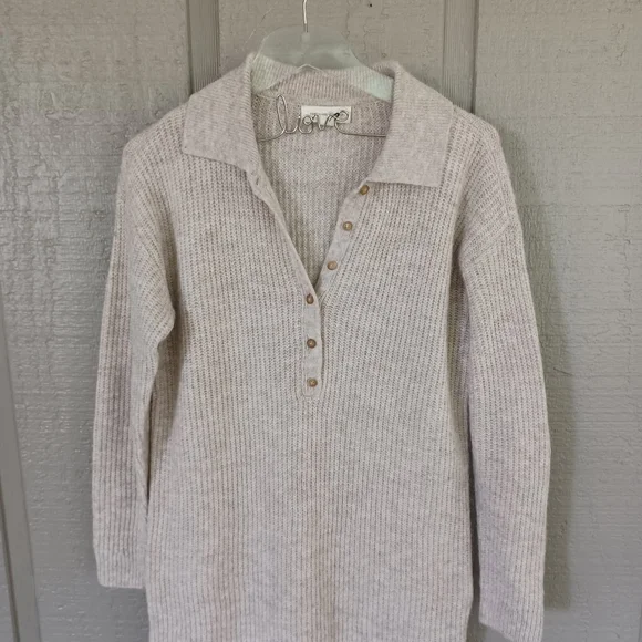 Treasure And Bond Polo Sweater Dress Size XXS Women Preppy Long Sleeve Stretch - Picture 3 of 13
